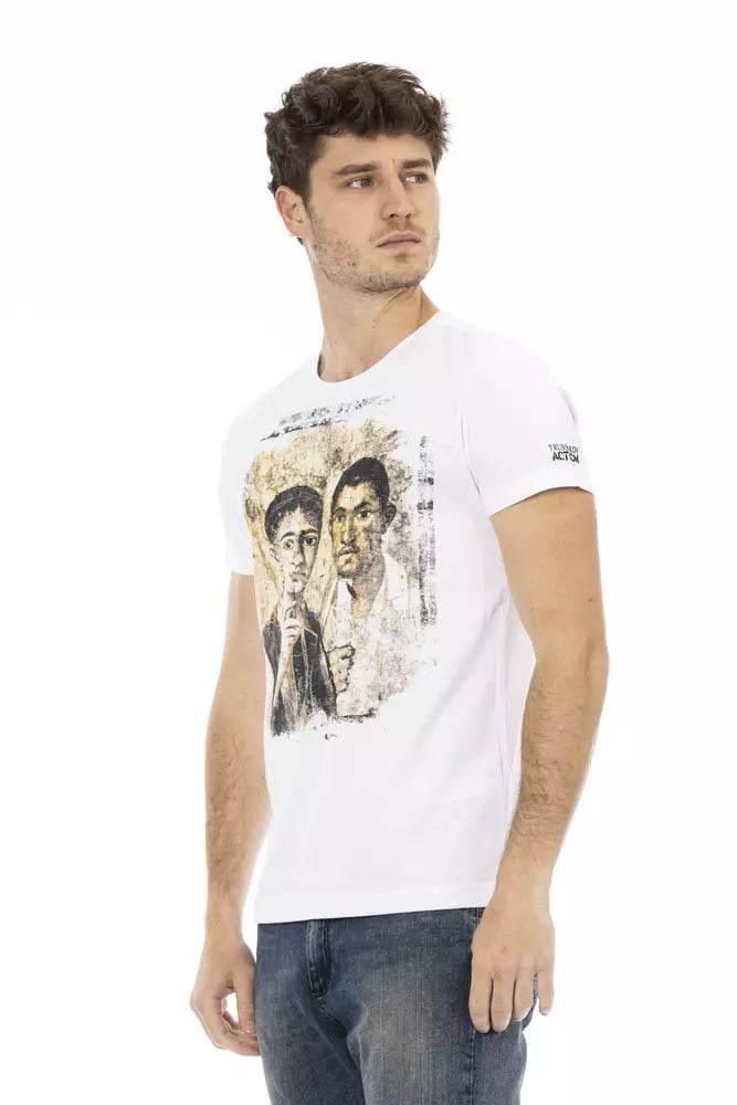 Trussardi Action White Cotton Men T-Shirt - Hilstor