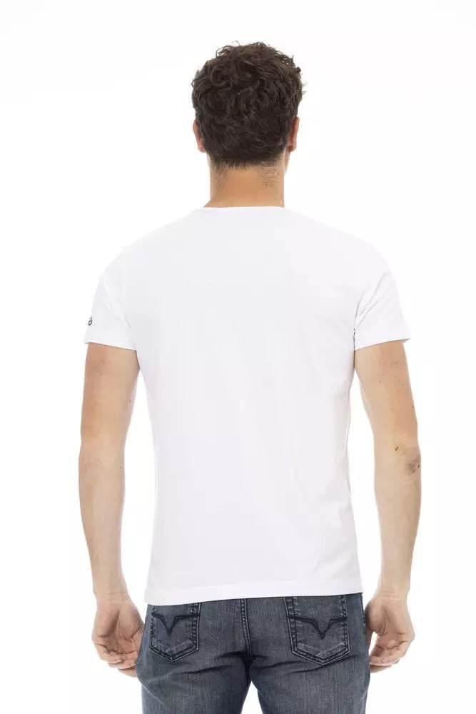 Trussardi Action White Cotton Men T-Shirt - Hilstor