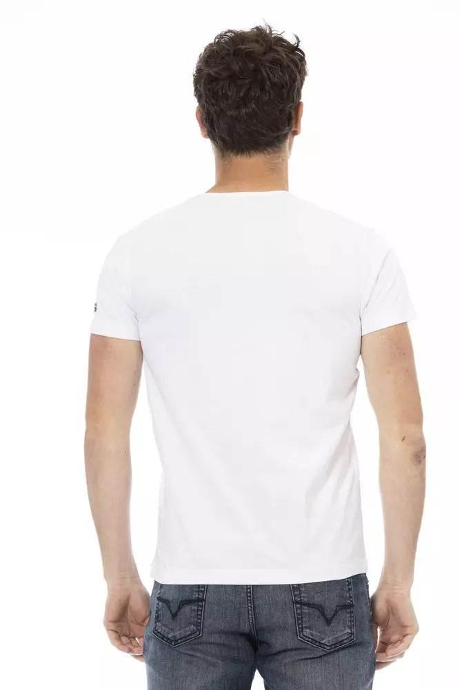 Trussardi Action White Cotton Men T-Shirt - Hilstor
