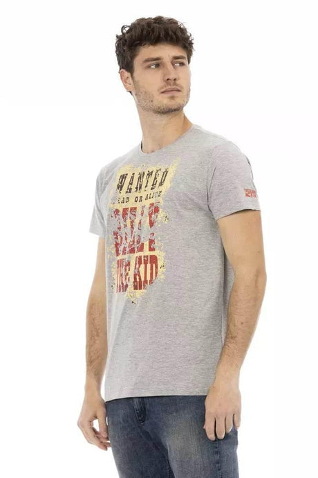 Trussardi Action Gray Cotton Men's T-Shirt - Hilstor