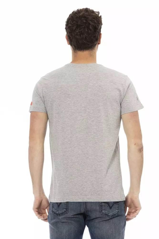 Trussardi Action Gray Cotton Men's T-Shirt - Hilstor