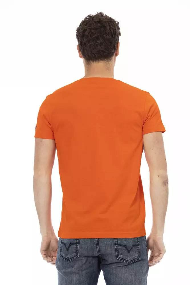 Trussardi Action Orange Cotton Men T-Shirt - Hilstor