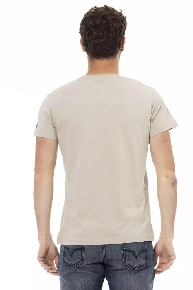 Trussardi Action Beige Cotton Men T-Shirt - Hilstor