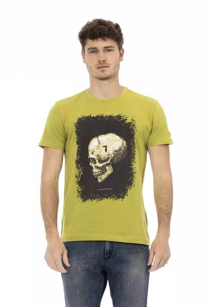 Trussardi Action Green Cotton Men T-Shirt - Hilstor