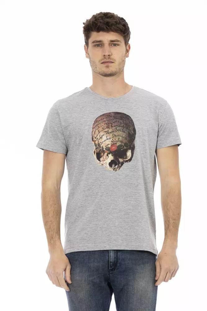 Trussardi Action Gray Cotton Men T-Shirt - Hilstor