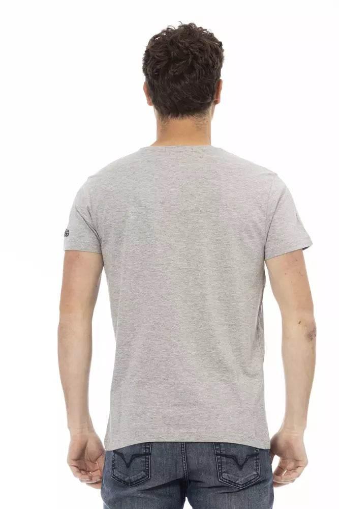 Trussardi Action Gray Cotton Men T-Shirt - Hilstor