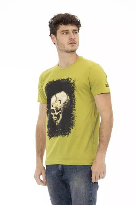Trussardi Action Green Cotton Men T-Shirt - Hilstor