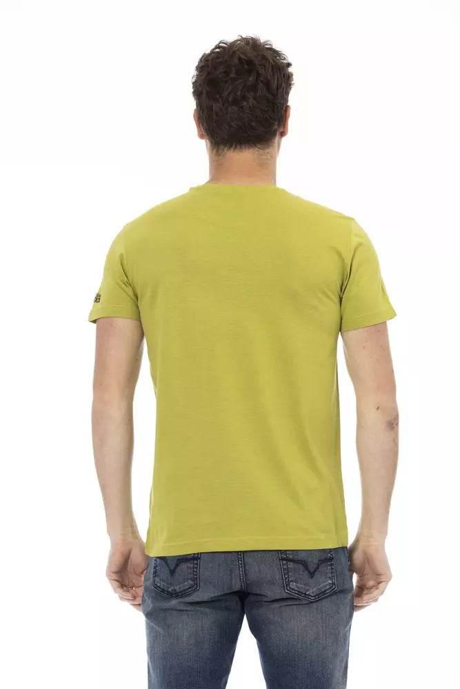 Trussardi Action Green Cotton Men T-Shirt - Hilstor