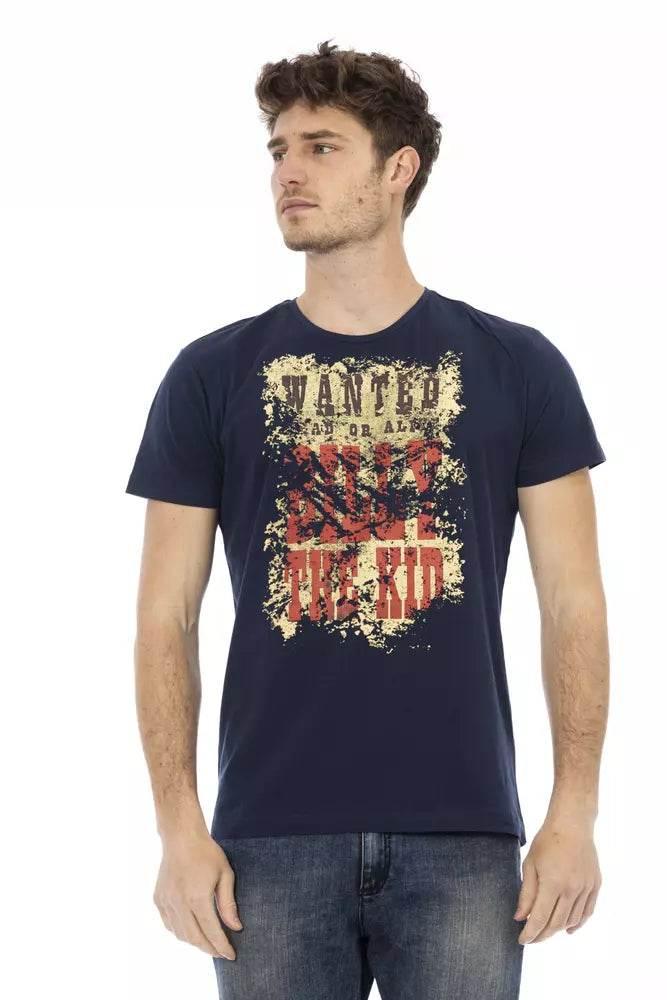 Trussardi Action Blue Cotton Men T-Shirt - Hilstor