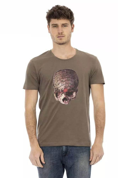 Trussardi Action Brown Cotton Men's T-Shirt - Hilstor