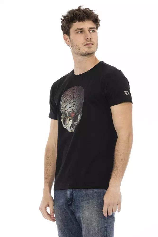 Trussardi Action Black Cotton Men T-Shirt - Hilstor