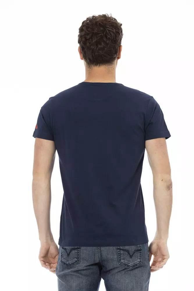 Trussardi Action Blue Cotton Men T-Shirt - Hilstor