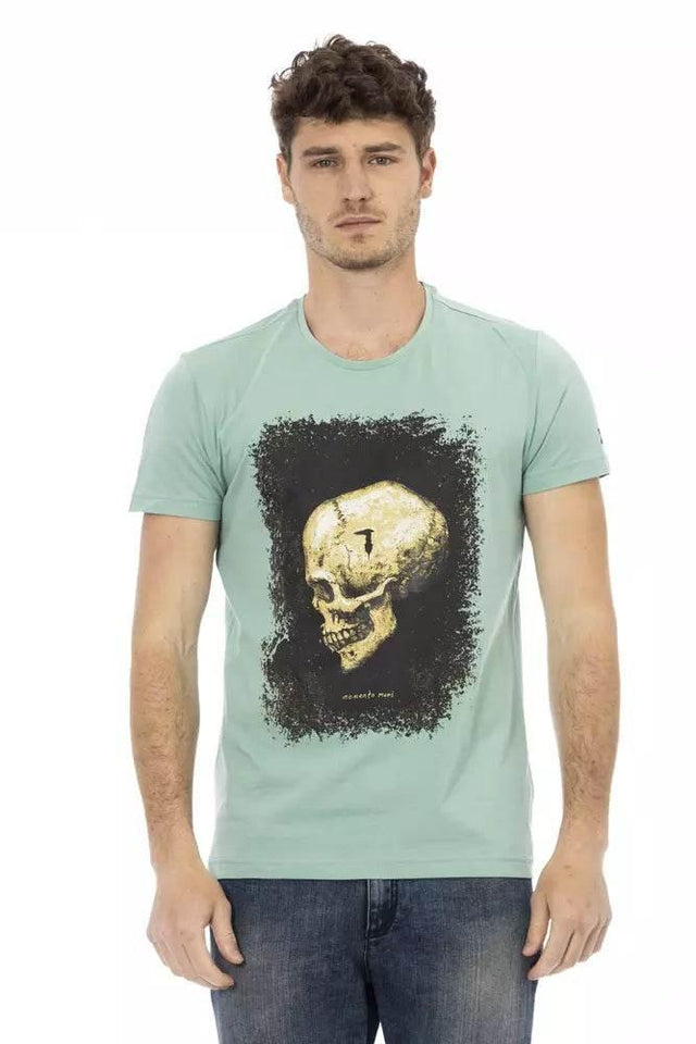 Trussardi Action Green Cotton Men T-Shirt - Hilstor
