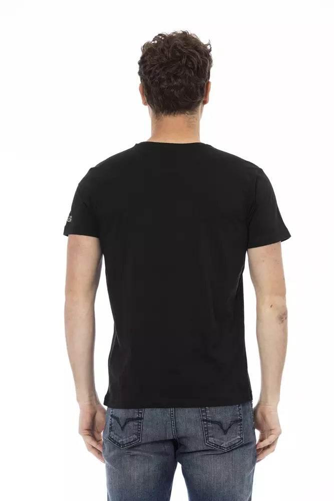 Trussardi Action Black Cotton Men T-Shirt - Hilstor