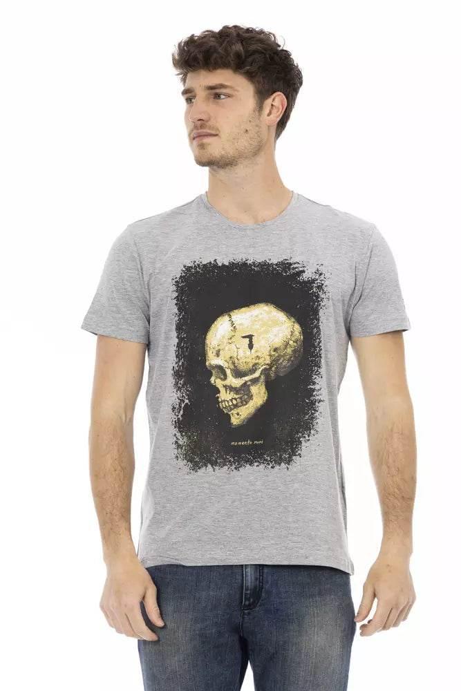 Trussardi Action Gray Cotton Men T-Shirt - Hilstor