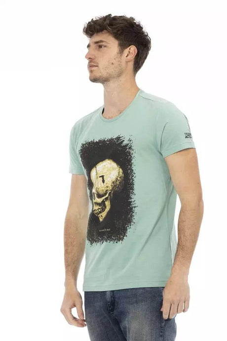 Trussardi Action Green Cotton Men T-Shirt - Hilstor