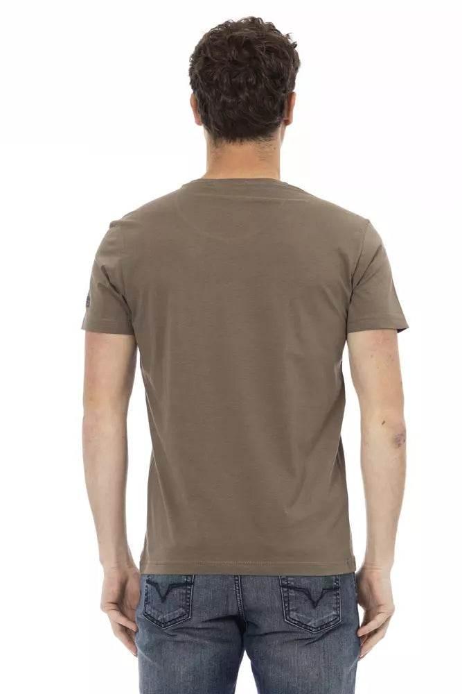 Trussardi Action Brown Cotton Men's T-Shirt - Hilstor