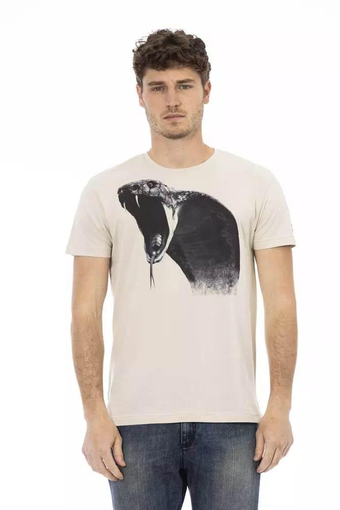 Trussardi Action Beige Cotton Men T-Shirt - Hilstor