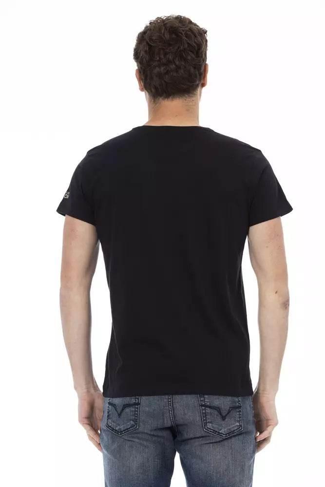 Trussardi Action Black Cotton Men T-Shirt - Hilstor