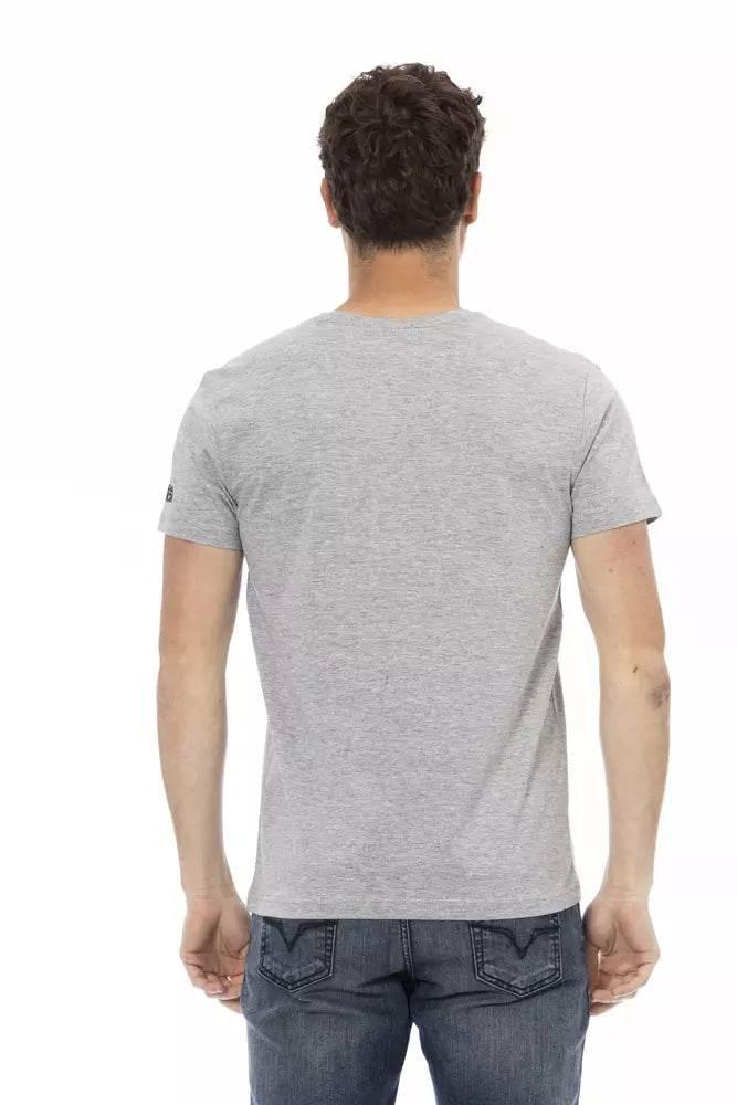 Trussardi Action Gray Cotton Men T-Shirt - Hilstor