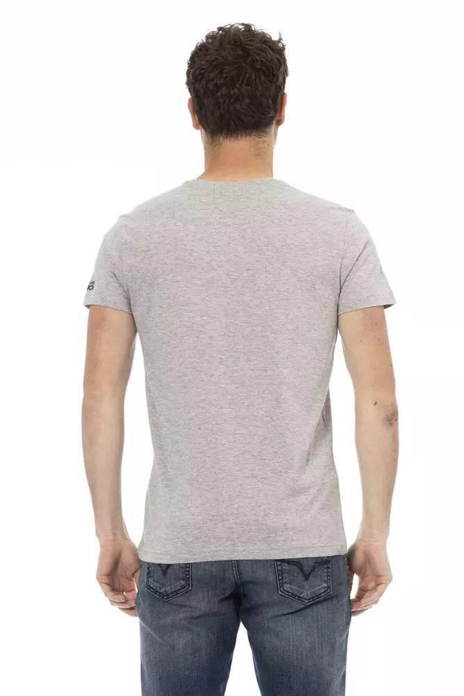 Trussardi Action Gray Cotton Men T-Shirt - Hilstor