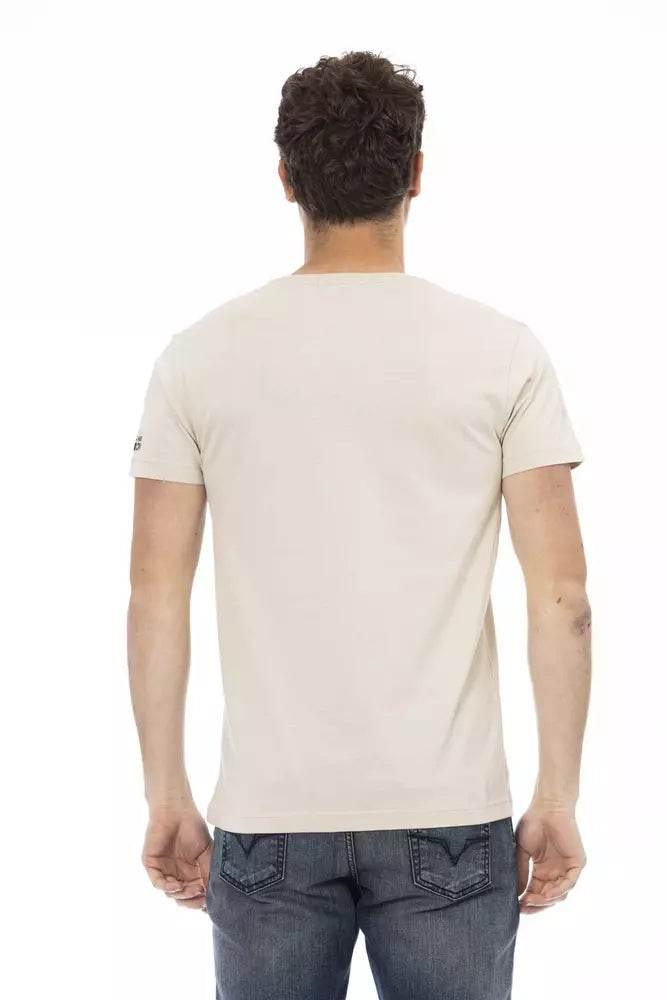 Trussardi Action Beige Cotton Men T-Shirt - Hilstor
