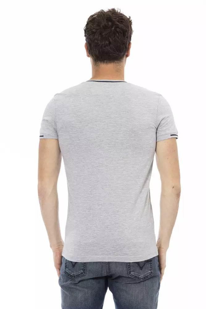 Trussardi Action Gray Cotton Men T-Shirt - Hilstor