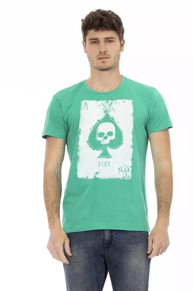 Trussardi Action Green Cotton Men T-Shirt - Hilstor