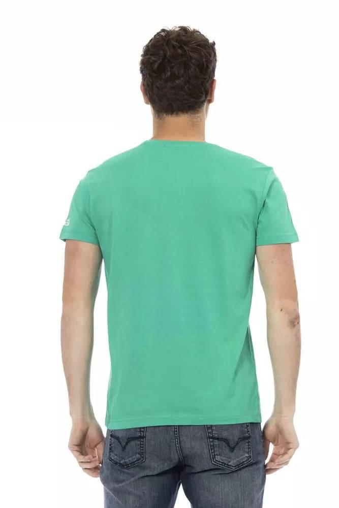 Trussardi Action Green Cotton Men T-Shirt - Hilstor