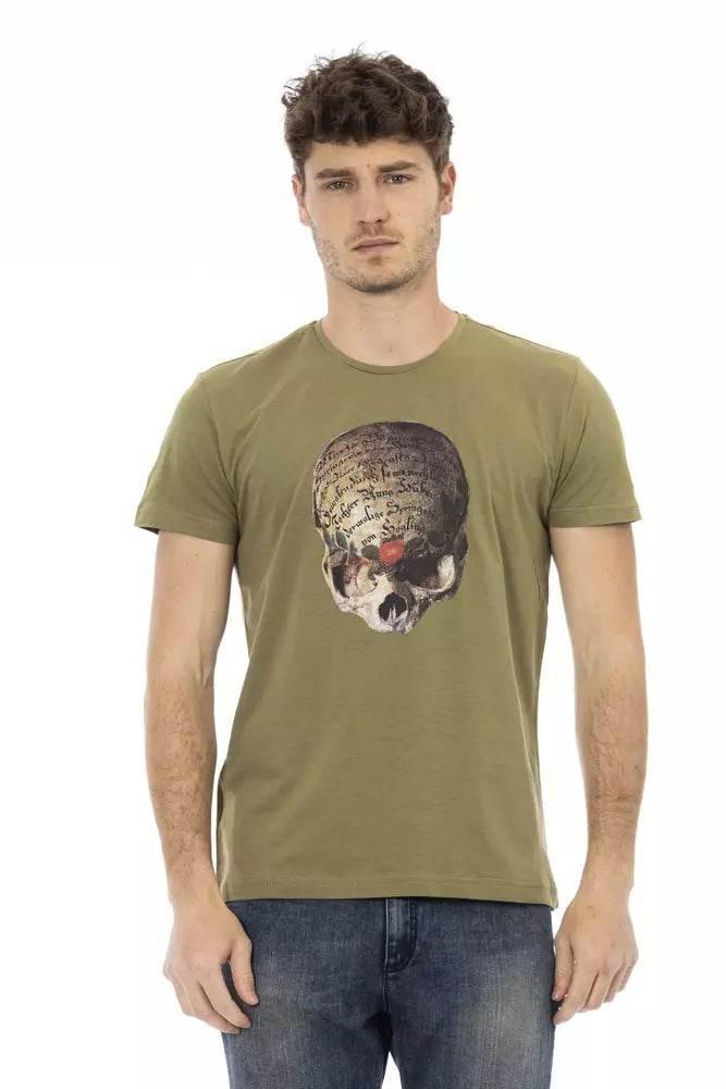 Trussardi Action Green Cotton Men T-Shirt - Hilstor