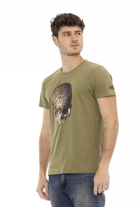 Trussardi Action Green Cotton Men T-Shirt - Hilstor