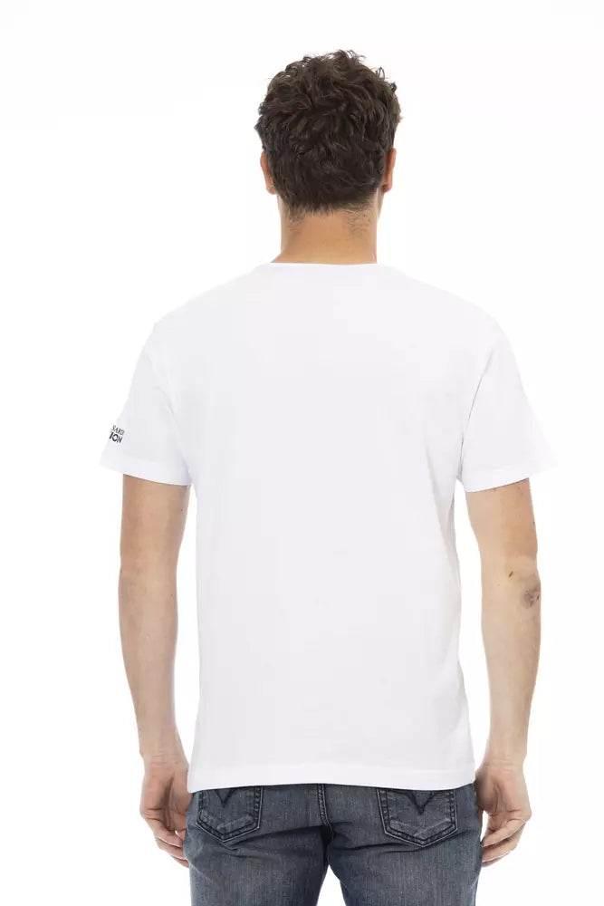 Trussardi Action White Cotton Men T-Shirt - Hilstor