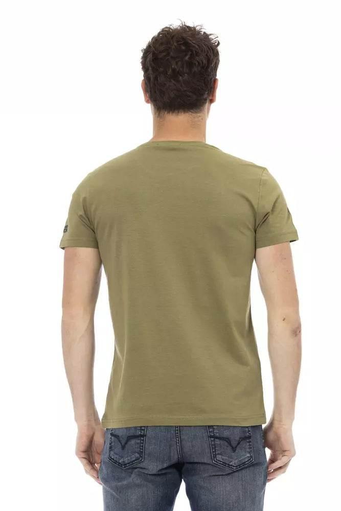 Trussardi Action Green Cotton Men T-Shirt - Hilstor