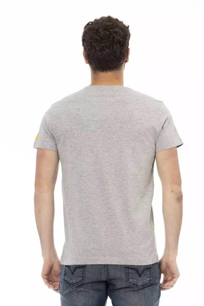 Trussardi Action Gray Cotton Men T-Shirt - Hilstor