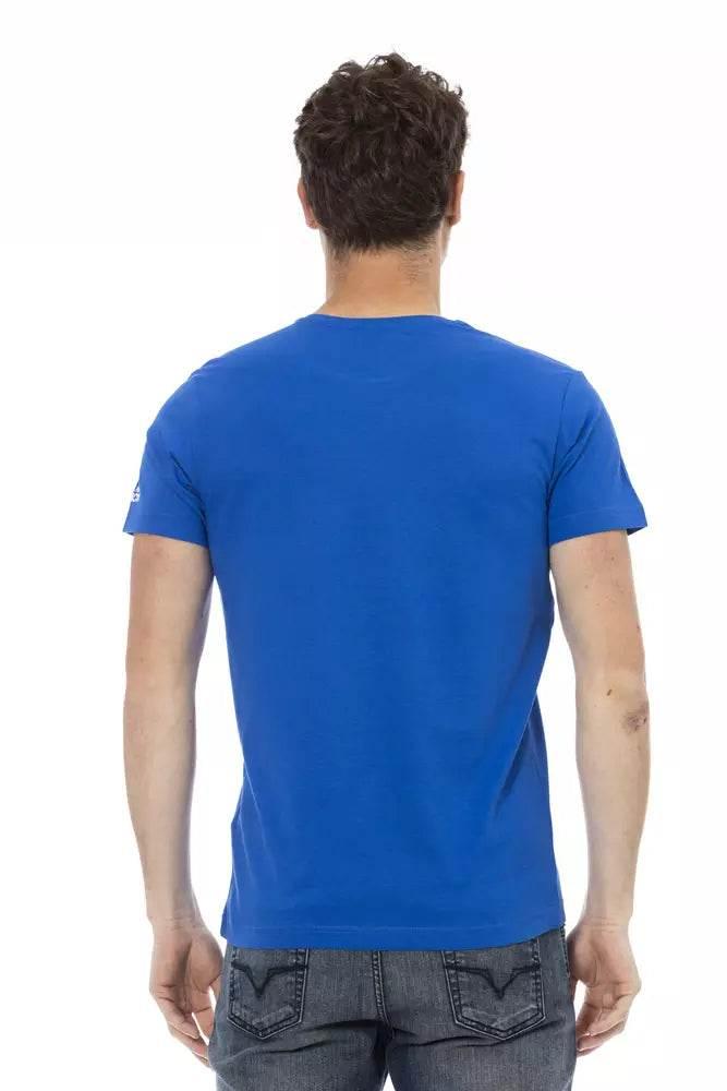 Trussardi Action Blue Cotton Men T-Shirt - Hilstor