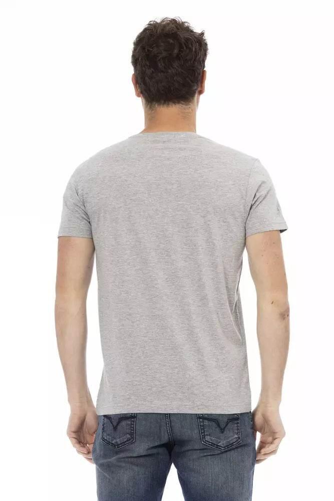 Trussardi Action Gray Cotton Men T-Shirt - Hilstor