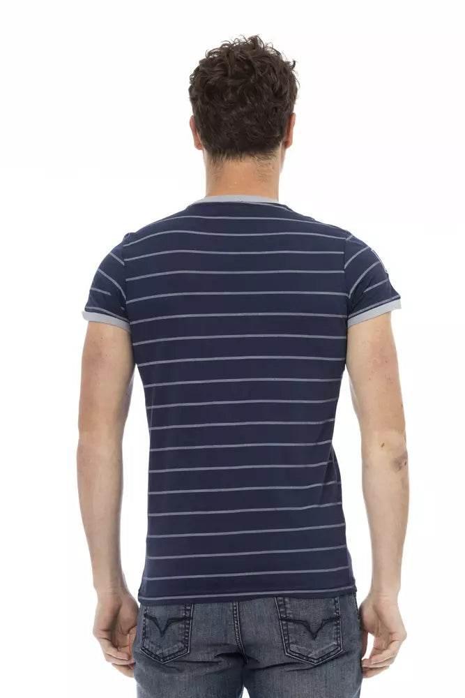 Trussardi Action Blue Cotton Men T-Shirt - Hilstor