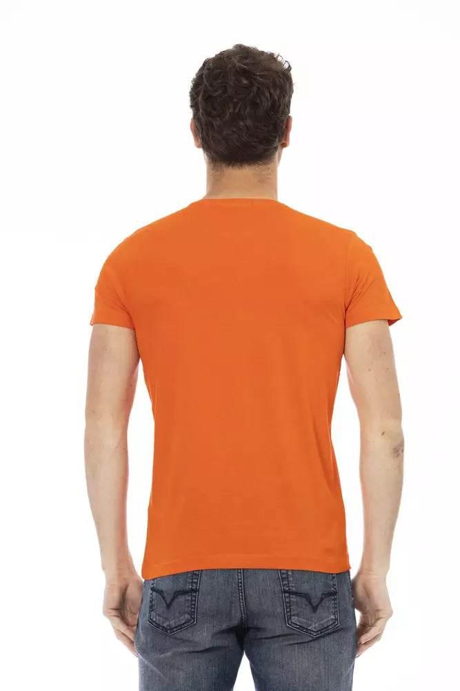 Trussardi Action Orange Cotton Men T-Shirt - Hilstor