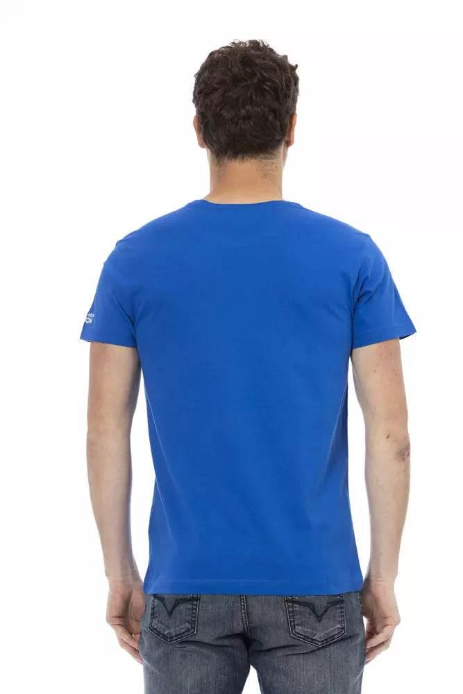 Trussardi Action Blue Cotton Men T-Shirt - Hilstor