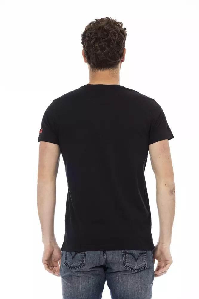 Trussardi Action Black Cotton Men T-Shirt - Hilstor