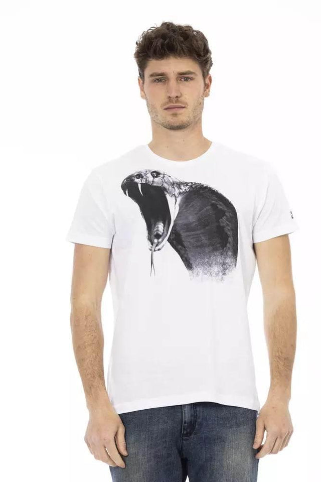Trussardi Action White Cotton Men's T-Shirt - Hilstor
