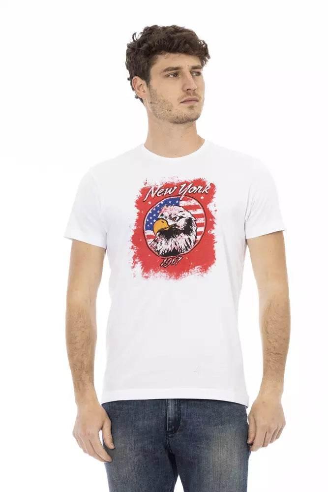 Trussardi Action White Cotton Men's T-Shirt - Hilstor