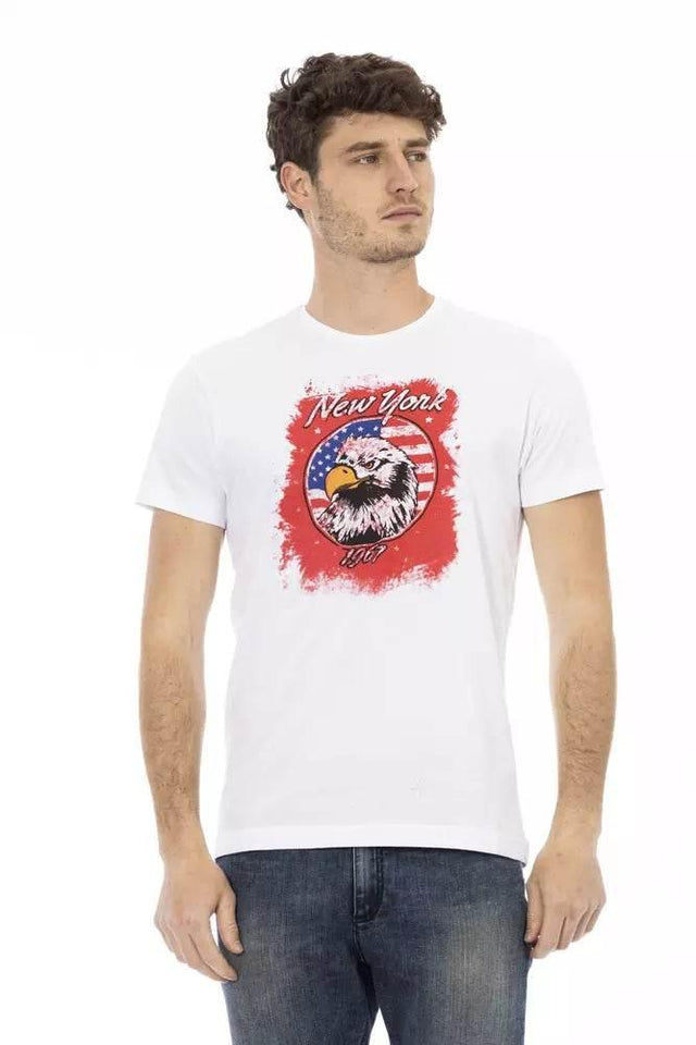 Trussardi Action White Cotton Men's T-Shirt - Hilstor