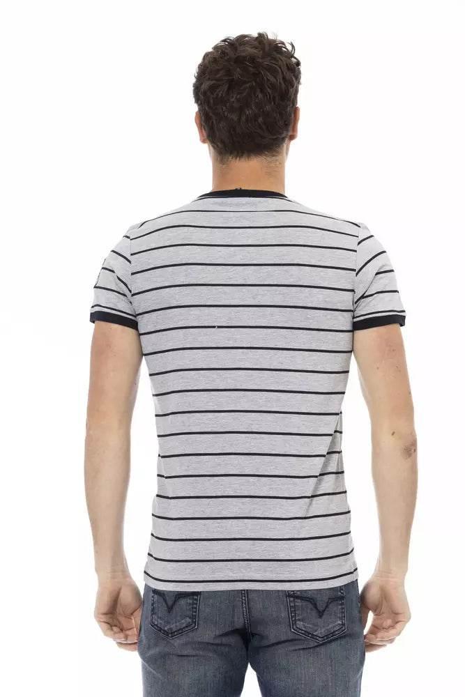 Trussardi Action Gray Cotton Men T-Shirt - Hilstor