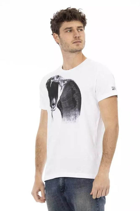 Trussardi Action White Cotton Men's T-Shirt - Hilstor