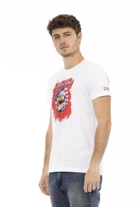 Trussardi Action White Cotton Men's T-Shirt - Hilstor