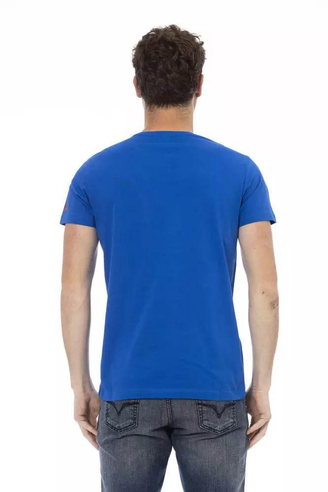Trussardi Action Blue Cotton Men T-Shirt - Hilstor