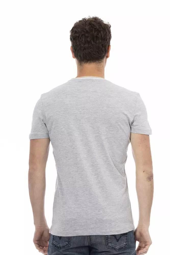 Trussardi Action Gray Cotton Men T-Shirt - Hilstor