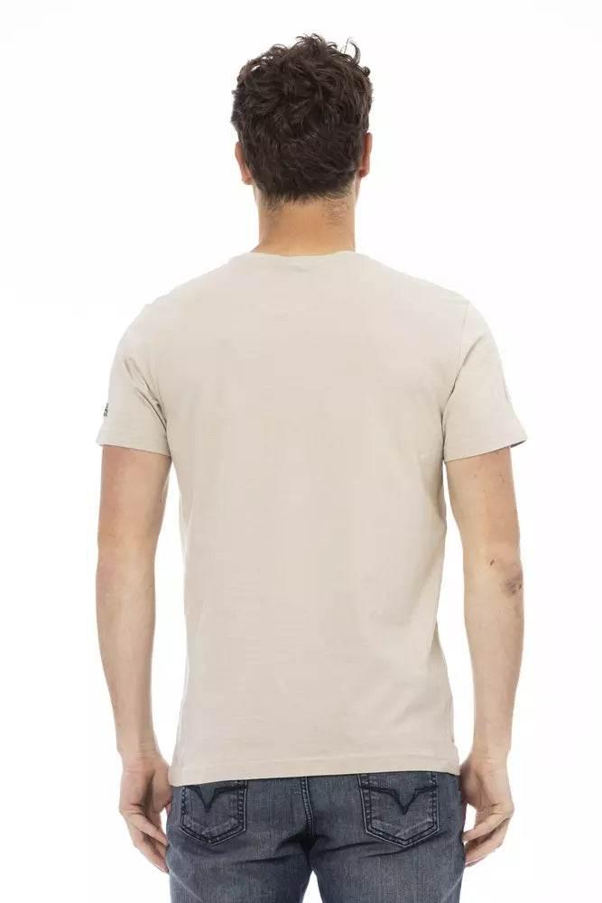 Trussardi Action Beige Cotton Men T-Shirt - Hilstor