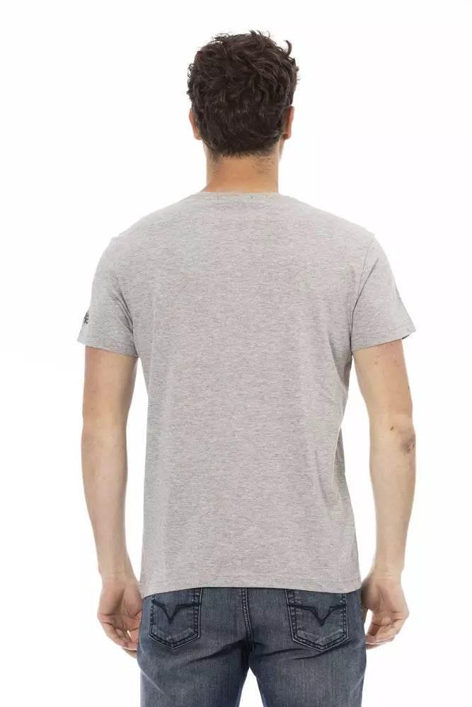 Trussardi Action Gray Cotton Men's T-Shirt - Hilstor